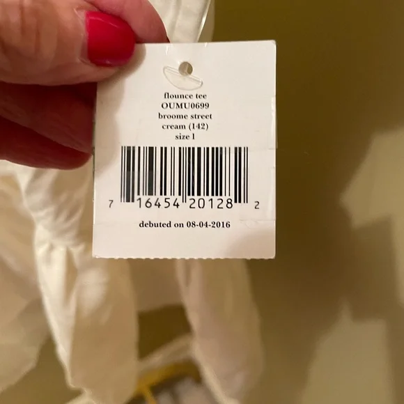 Kate Spade White Short Sleeve Peplum Top - Picture 3 of 6